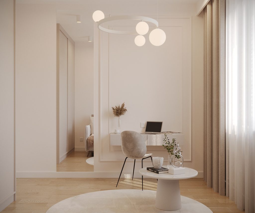 Wnętrze apartamentu 1-pokojowego