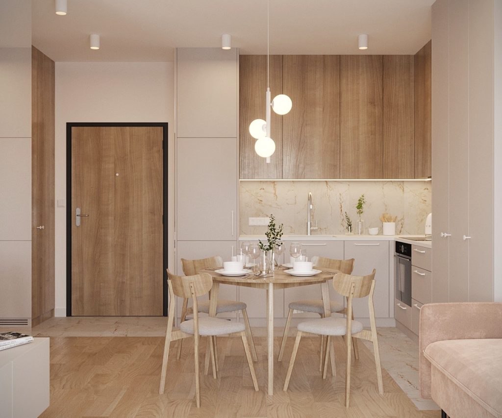Sypialnia w apartamencie 2-pokojowym